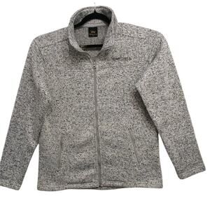 Hearst Castle‎ Logo Fleece Jacket Size Large Grey Soft Full Zip Souvenir Travel